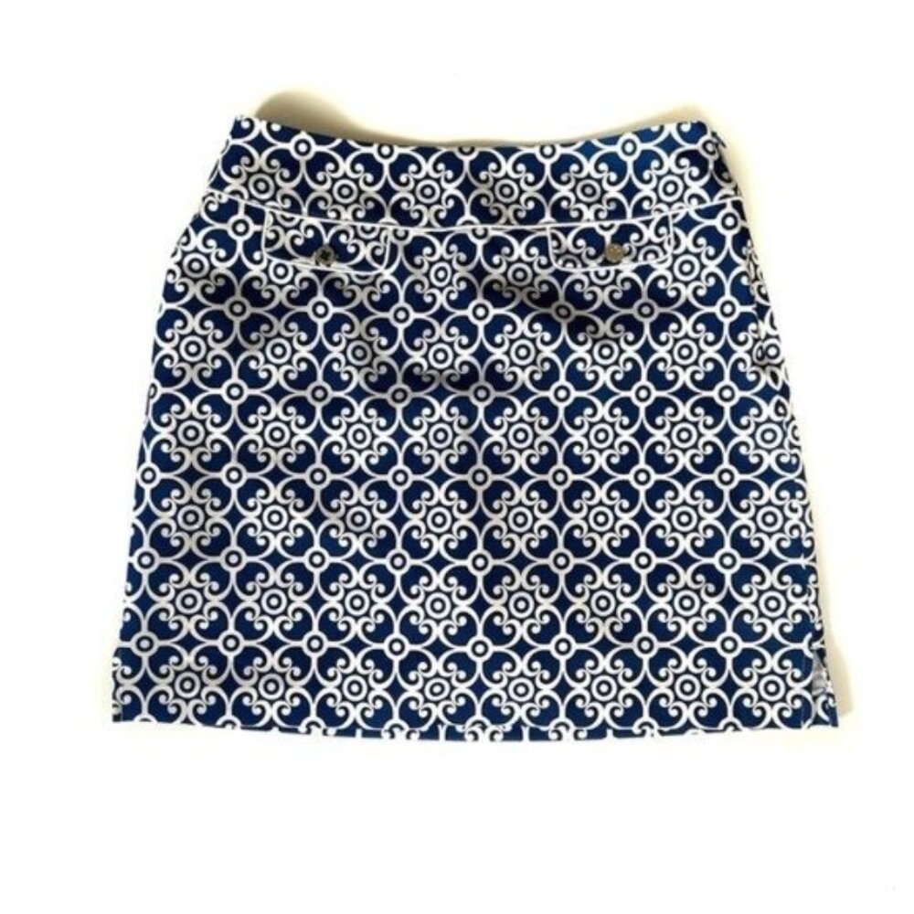 EP Pro Blue & White Paisley Designed Golf Skirt with Under Shorts 8